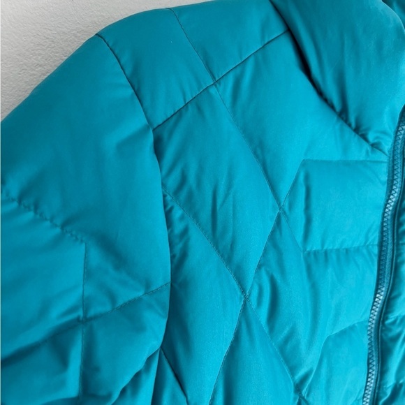 152. REI Women’s Down Puffer Jacket Blue Green Small - Picture 5 of 14